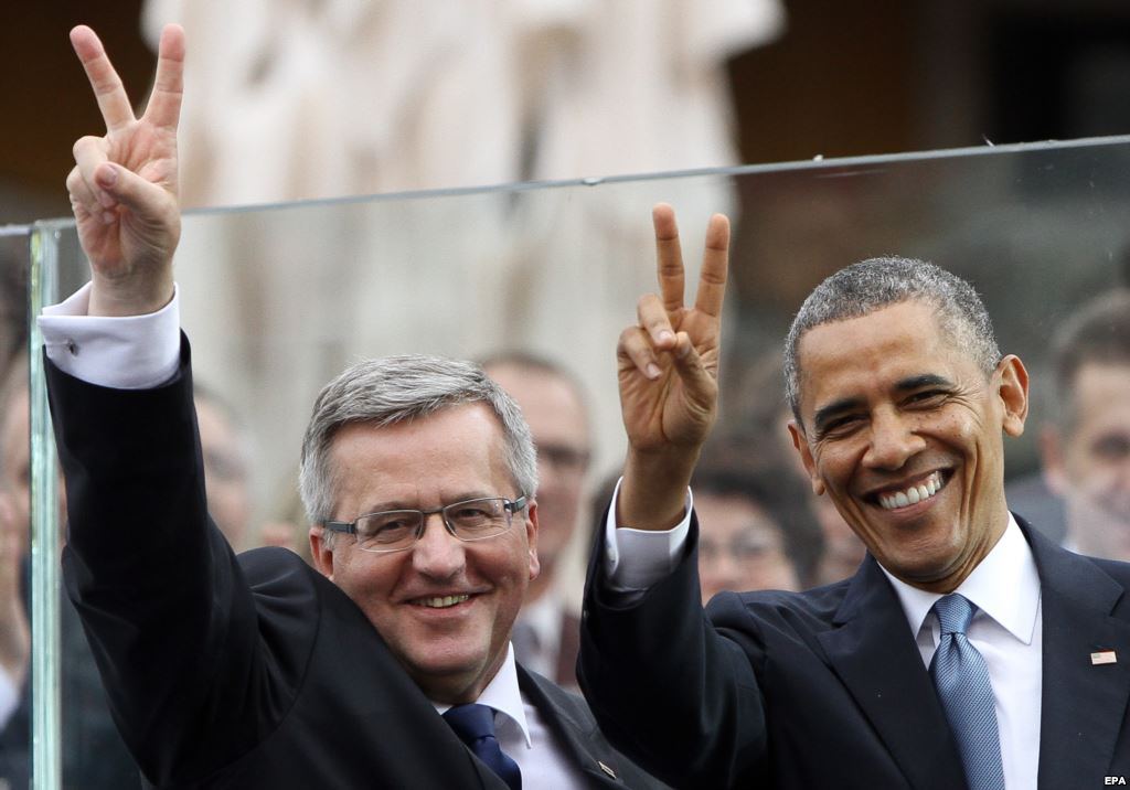 Die Präsidenten von Polen und den Vereinigten Staaten - Bronislaw Komorowski und Barack Obama