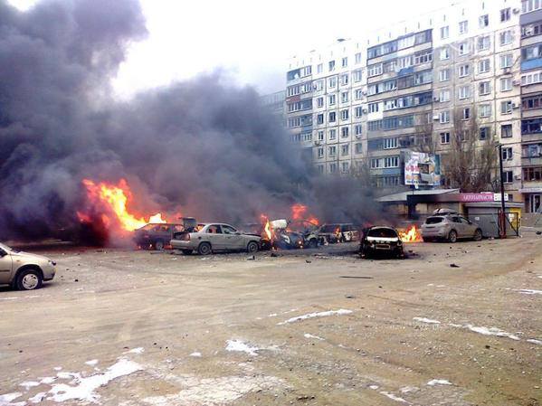 Grad attack by Russian-terrorist forces on Mariupol, 24 January 2015