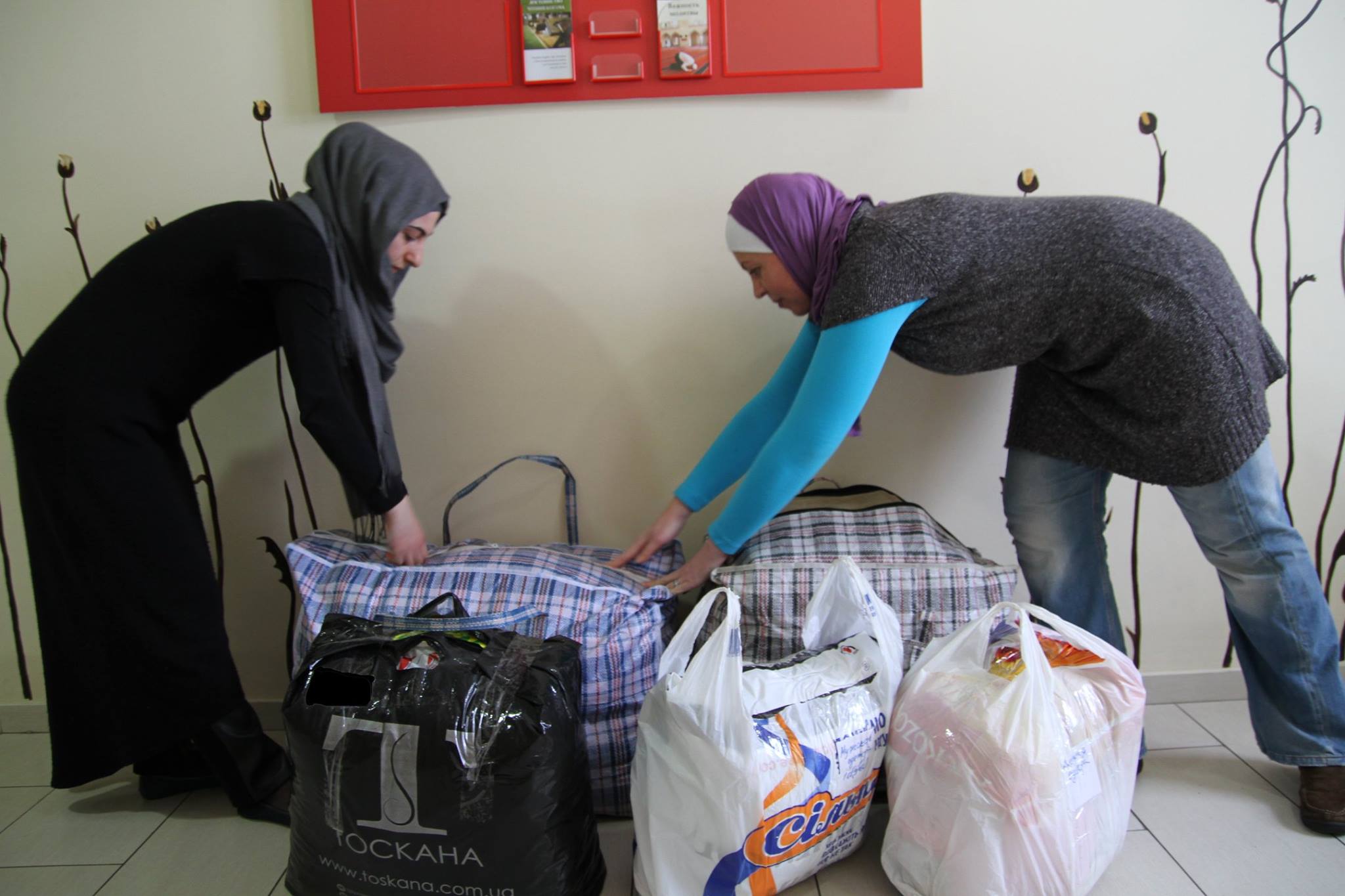 Muslim volunteers in Kyiv