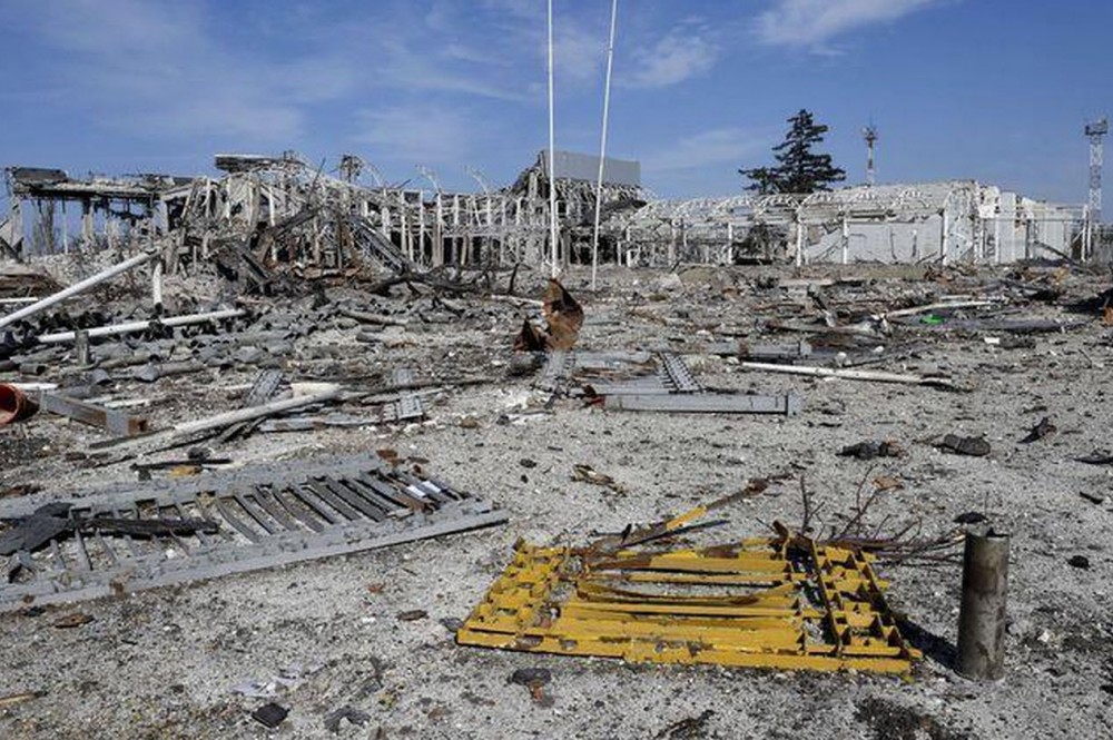 Some of the devastation in the Donbas caused by the Russian military aggression: ruins of the Donetsk airport.