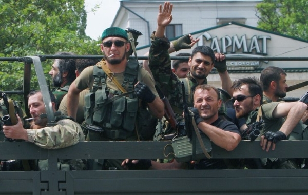Russian mercenaries from Chechnya in Donbas, Ukraine (Image: inforesist.org)