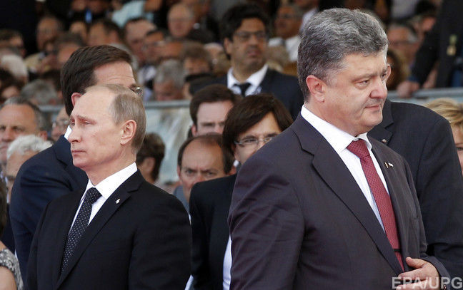 Russian President Vladimir Putin and Ukrainian President Petro Poroshenko
