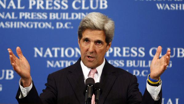 In this July 29, 2009, file photo, Sen. John Kerry, D-Mass., speaks at the National Press Club in Washington. (Image: AP)