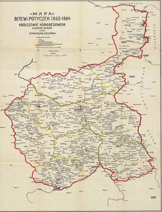 Battles of January 1863 Uprising in Congress Poland 1863-1864 (Image: Wikipedia)