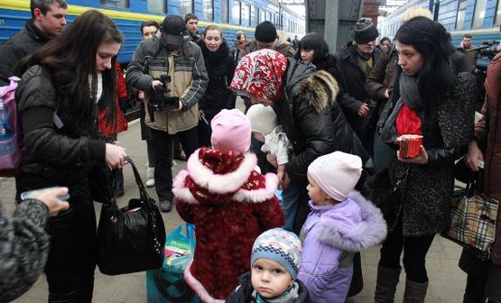 A few of the 1.5 million of Ukrainian internally-displaced persons (IDPs) seeking refuge from the Russian invasion (Image: nr2.com.ua)
