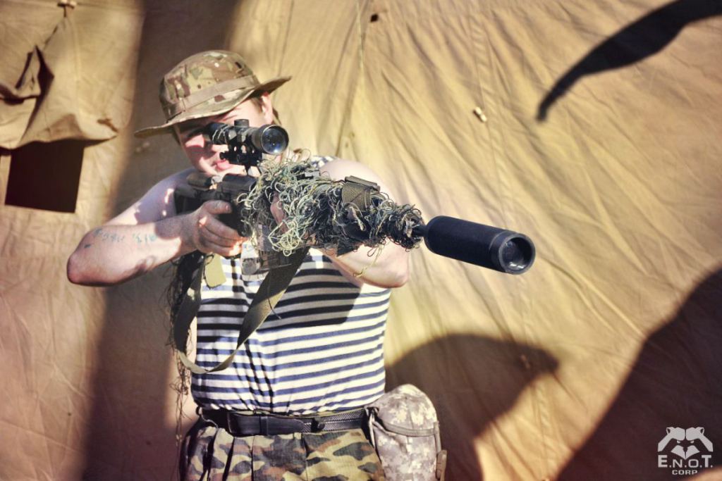 Sniper training was provided as well at one of the mercenary training camps for Russia's war in Ukraine. Moscow oblast, Russia, September 2015 (Image: ENOT Corp.)