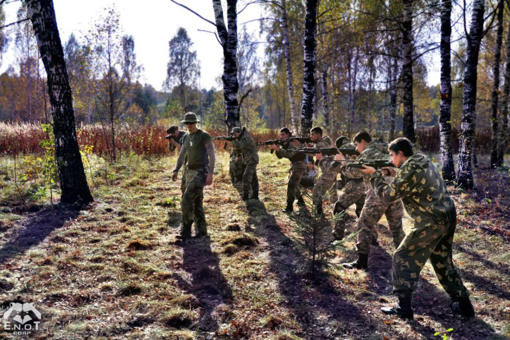 At a mercenary training camp for Russia's war in Ukraine. Moscow oblast, Russia, September 2015 (Image: ENOT Corp.)