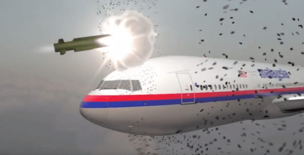A video simulation of the MH17 shootdown by a Russian Buk missile, produced by the Dutch Safety Board