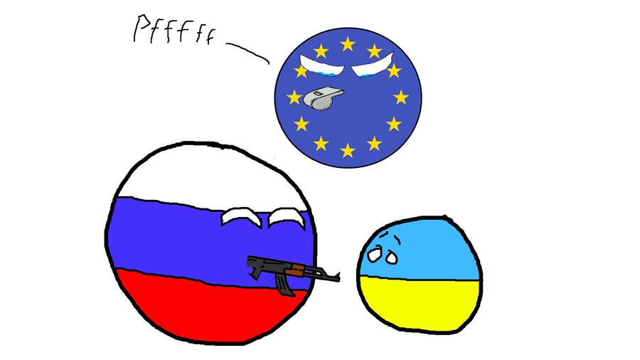 Europe Russia Ukraine carricature