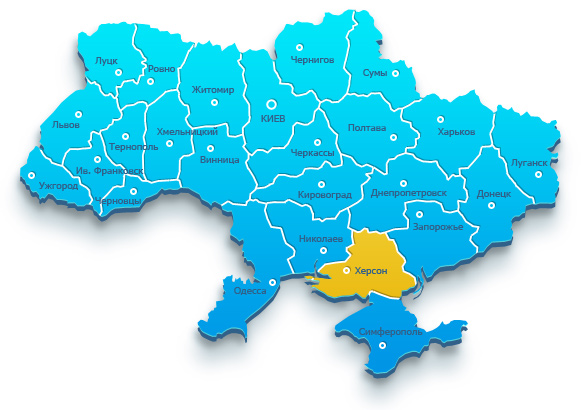 The Kherson Oblast borders occupied Crimea ~