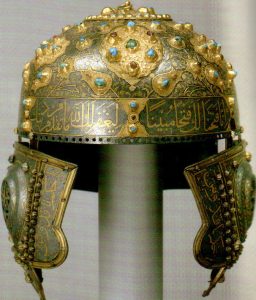 The helmet of Russian Orthodox saint Great Prince Aleksandr Nevsky, which was later worn by Tsar Mikhail Romanov
