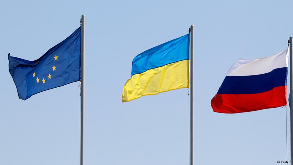 Ukraine Russia European Union flag