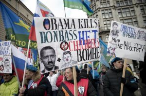 "Obama Kills, No War" Anti-Maidan Rally, Moscow, February 20, 2015