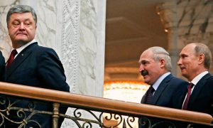 Poroshenko, Lukashenko and Putin at Minsk Peace Summit, February 11, 2015 (Source: REUTERS)