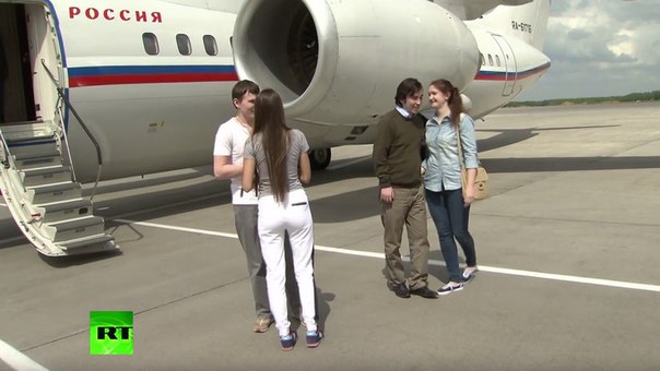 Arrival of GRU operatives Aleksandrov and Yerofeyev amnestied by Ukraine to Moscow. Photo: RT