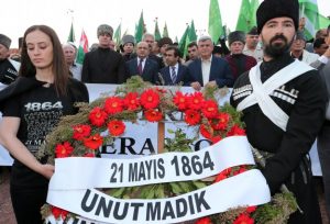 Circassians in Turkey commemorating an anniversary of the 1864 genocide of their people by the Russian Empire (Image: worldbulletin.net)