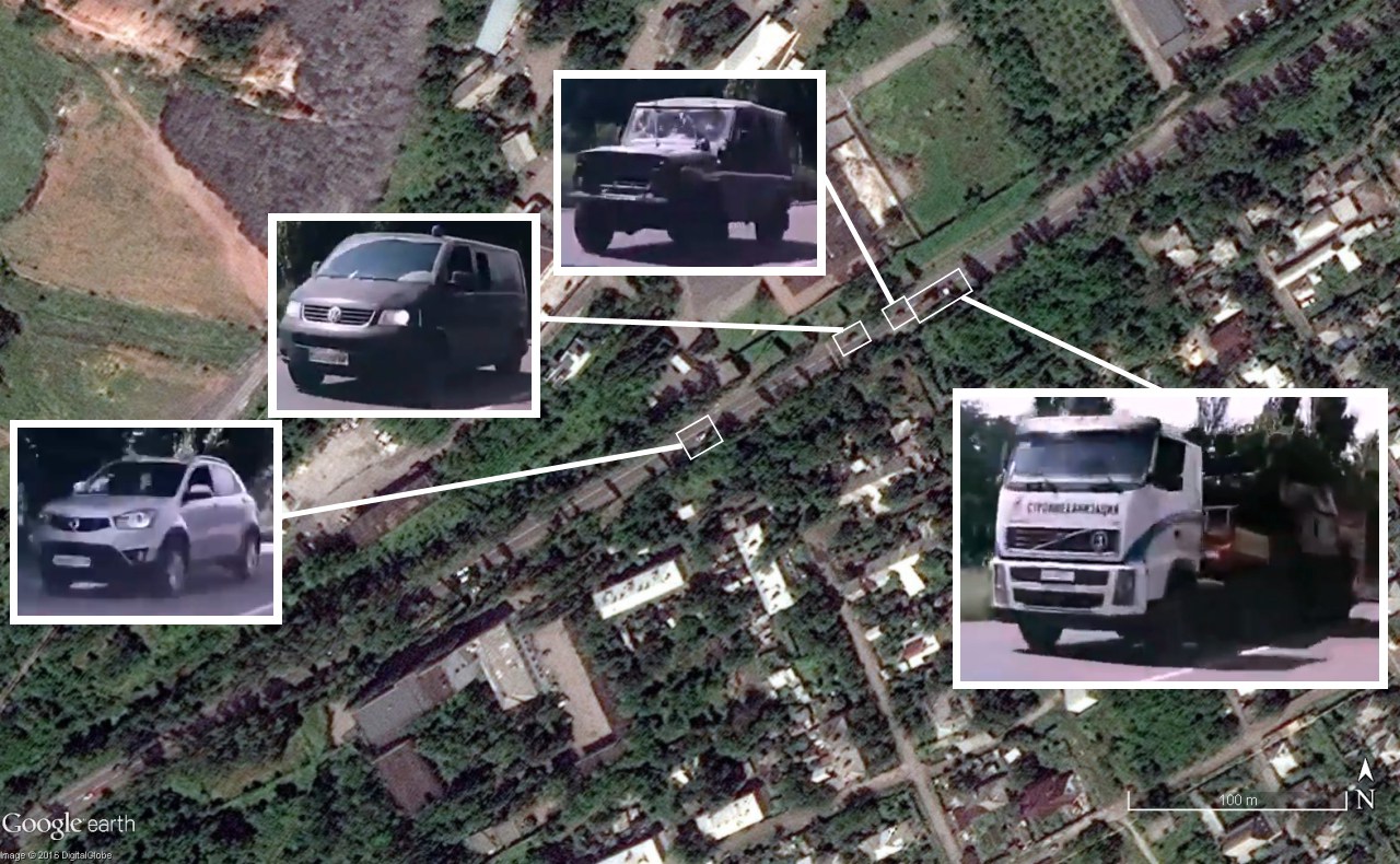 New Google Earth images prove presence of BUK missile on the Russia backed separatists controlled territories in Donbas before dawning MH17. Photo from: bellingcat