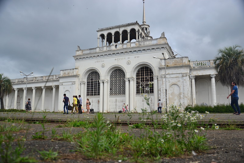 Abkhazia: Outside of the train station in the capital city, Sukhumi, 2015 (Image: Aleksandr Valov, blogsochi.ru)