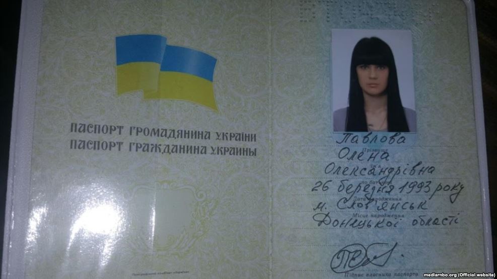 Olena Pavlova’s (Kolenkina) passport