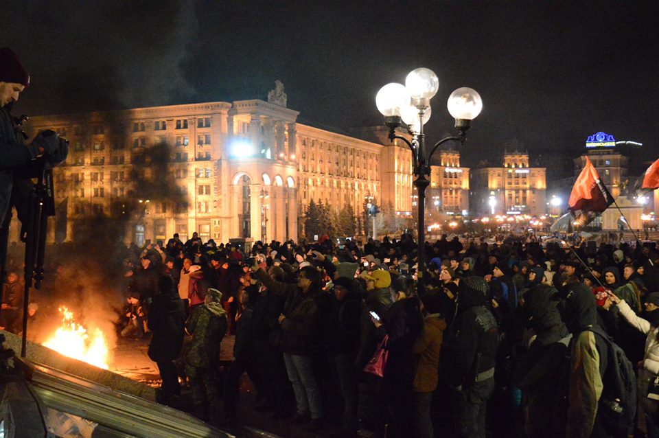 A couple of hundreds gathered at Maidan
