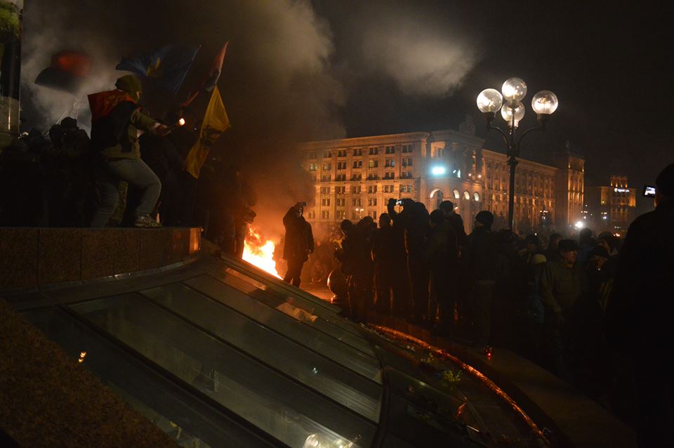 A couple of hundreds gathered at Maidan