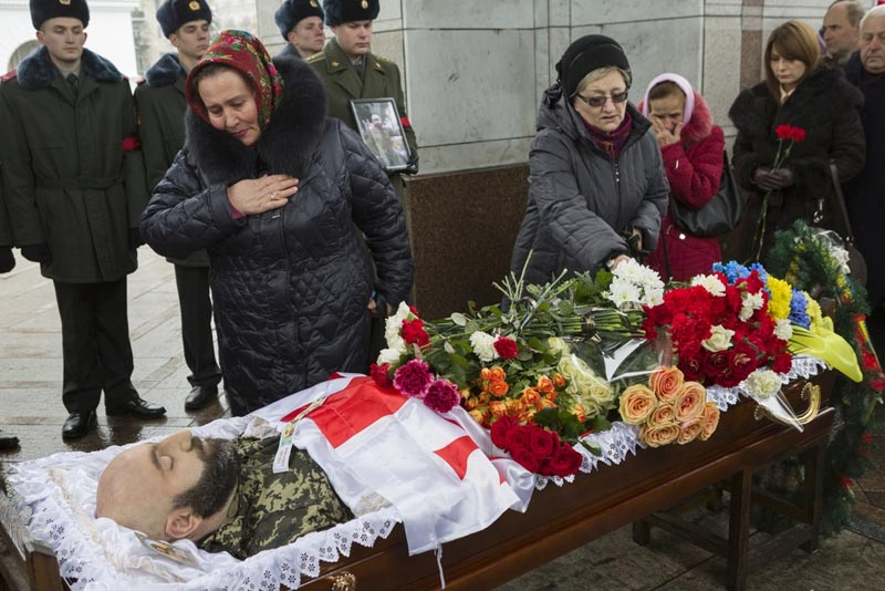 A victim of the Russian aggression in the Donbas, Ukraine