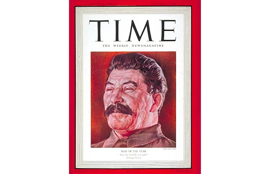 Time Magazine named Soviet dictator Joseph Stalin its Man of the Year twice: 1939 and 1942. The cover page of Time's January 1940 issue. (Image: Time)