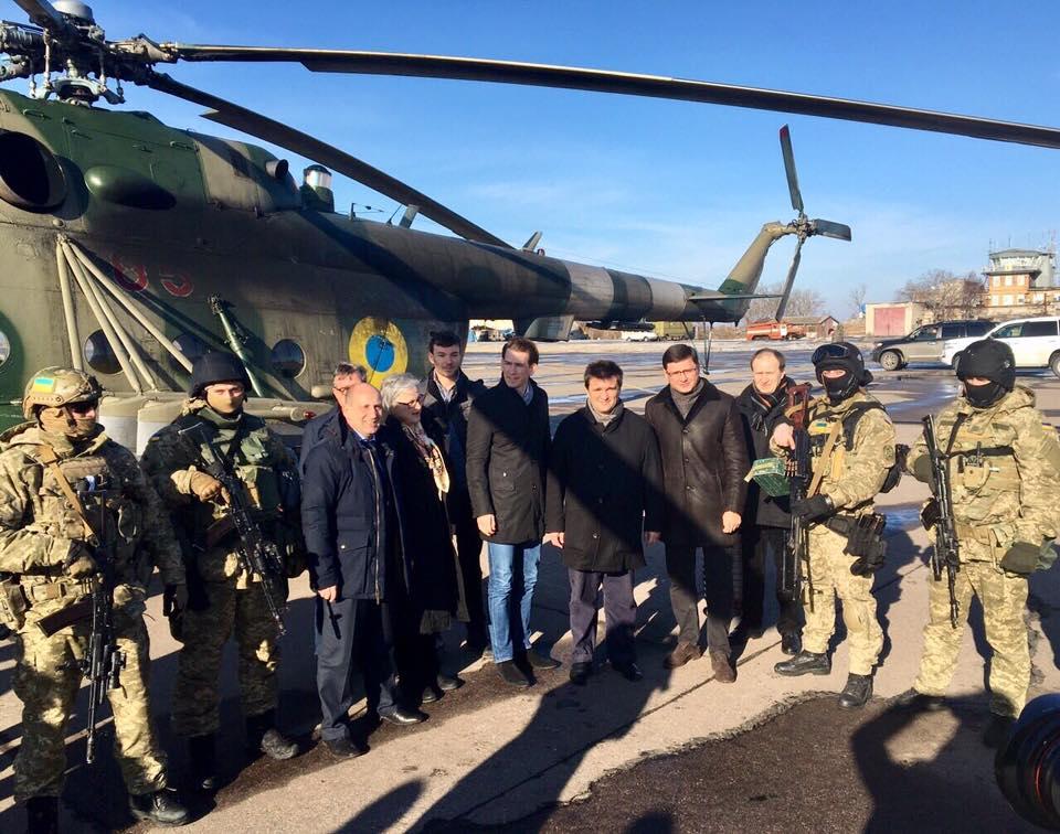 Photo from Sebastian Kurz’s visit to Ukraine. Photo: Ukrainian Ministry of Foreign Affairs ~