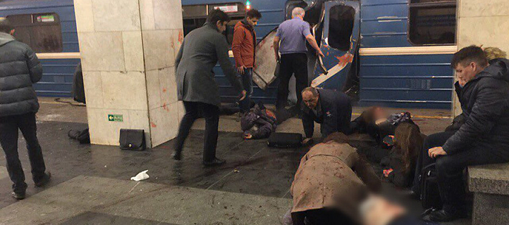 Subway bombing in St. Petersburg, Russia on April 4, 2017 (Image: cont.ws)