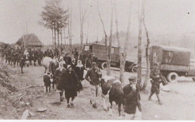 During "Operation Vistula," Ukrainians were expelled from their homes, being allowed to take minimal belongings. 