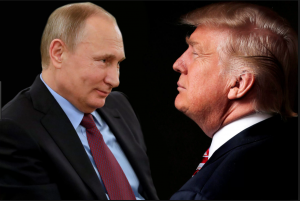 Russian President Vladimir Putin (left) and US President Donald Trump (right).