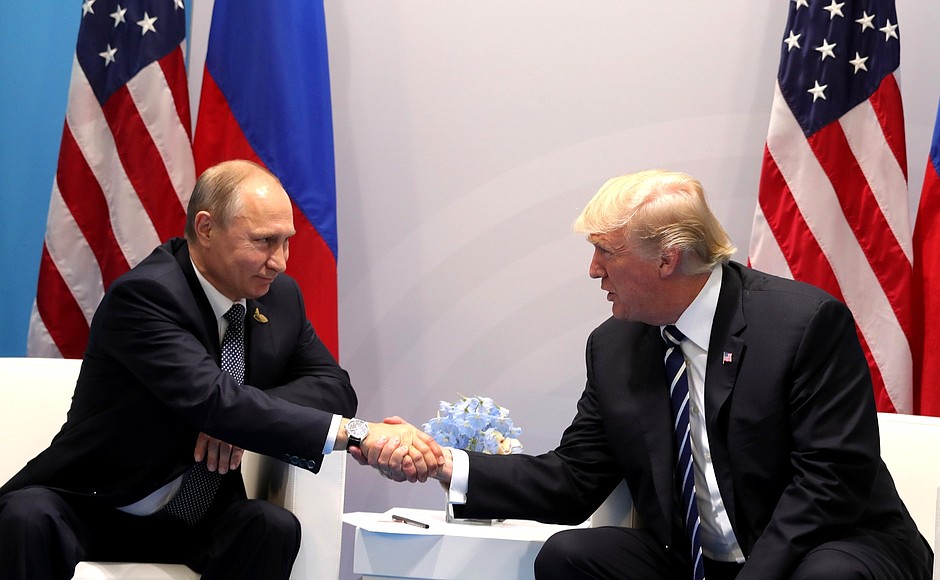 A meeting between Vladimir Putin and US President Donald Trump took place on the sidelines of the G20 summit on July 7, 2017. Photo: Kremlin.ru