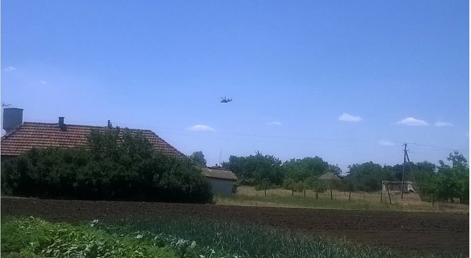 Russian Ka-52 helicopter 10 km deep into Ukraine. Photo: FB Viktor Vyshnivetskyi