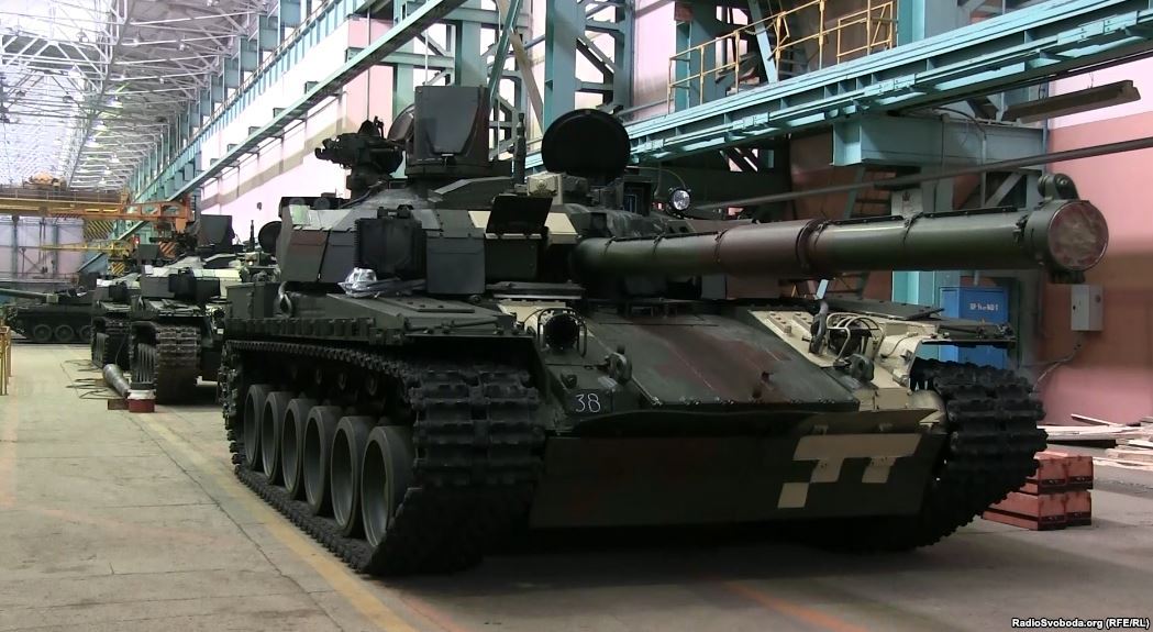 Rare Ukrainian T-84U Oplot tank, in 2016 pixel camo pattern, of