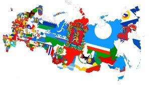 Map of the Russian Federation as a mosaic of regional flags (Image: afterempire.info)