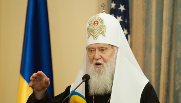 Leader of the UOC KP Patriarch Filaret has been rehabilitated by the Ecumenical Patriarchate a move condemned by the Russian Orthodox Church. Photo: Ukrinform.ua ~
