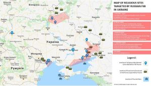 Map of some targeted religious sites provided by Oleksandr Snidalov ~