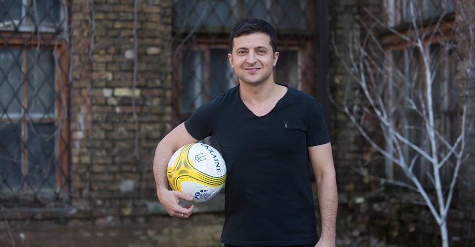 Volodymyr Zelenskyi photographed in April 2017 in support of UNICEF's second soccer tournament in Ukraine for children of internally displaced persons from the Donbas. (Photo: UNICEF Ukraine)