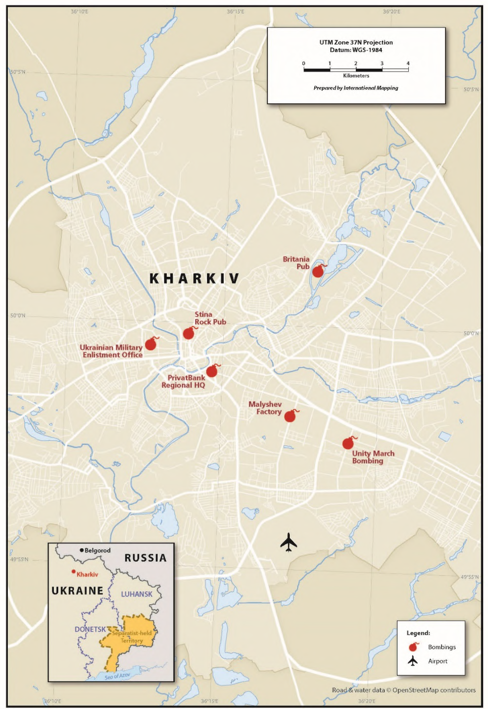 Bombings in Kharkiv. Source: Memorandum ~