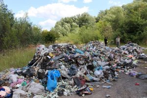 Illegal garbage dump in Drohobych, Lviv Oblast. Photo: Drohobych City Council ~