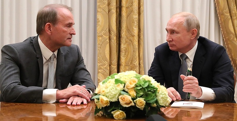 Victor Medvedchuk meeting with Vladimir Putin. Source: Nasha Rada ~