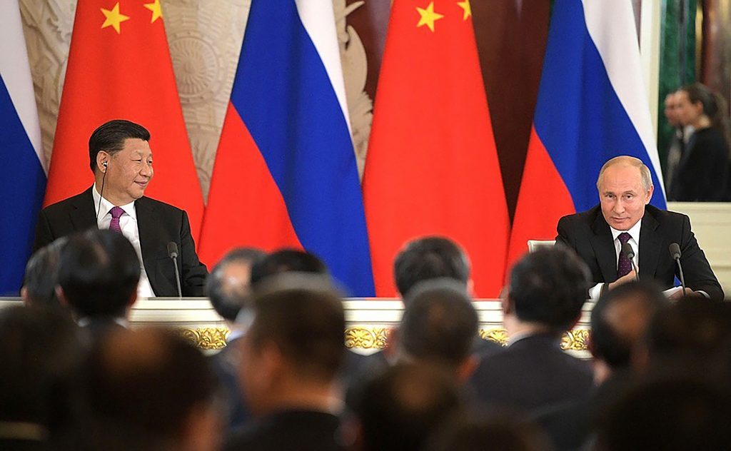 President Xi Jinping (left) and President Vladimir Putin (right) pictured at the Kremlin in Moscow, Russia on June 5, 2019. Source: Kremlin.ru ~