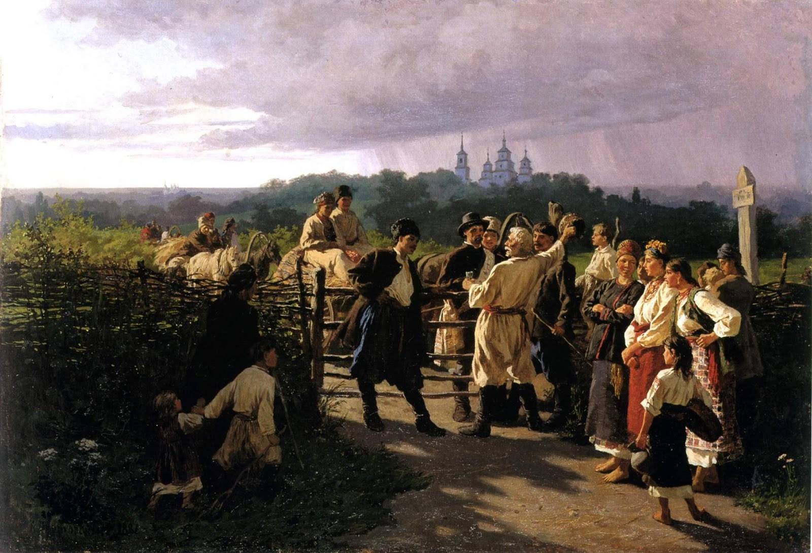 “Wedding Ransom” by Kostiantyn Trutovskyi, 1881. ~