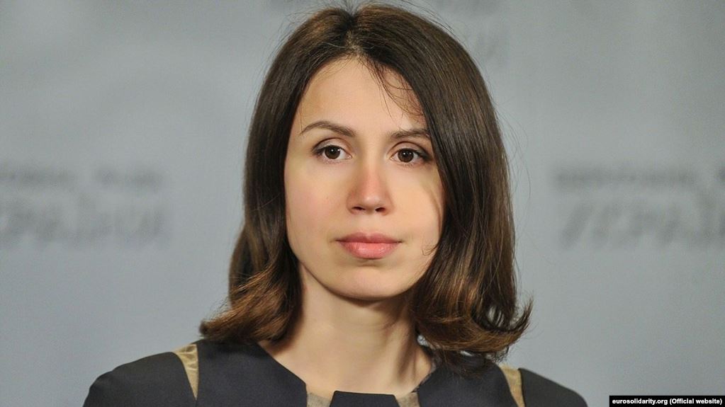 Tetiana Chornovol, Euromaidan activist and ex-deputy of the Narodny Front faction. Photo: eurosolidarity.org (official website) ~