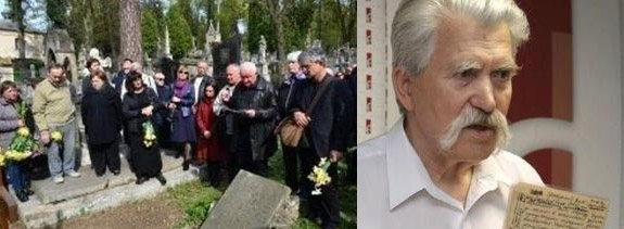 (Left) Valentyn Moroz funeral, April 2019. (Right) Levko Lukianenko, People’s Deputy (Member of Parliament) 1990 – 1992. ~