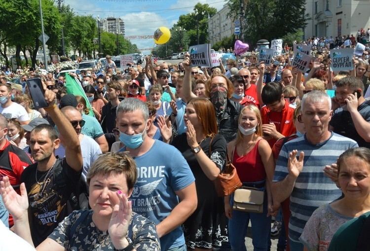 Mass protests are rocking Russia's Far-Eastern region of Khabarovsk since 11 July. Little is known that a hundred years ago, the region was called "Zelenyi Klyn" ("Green Wedge"), and most of it was populated by Ukrainians, who dreamt of receiving the status of a Ukrainian colony. (Photo: dvnovosti.ru)