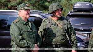 Alyaksander Lukashenka visits a military training ground near Grodno, Belarus. Photo: Belta.by ~