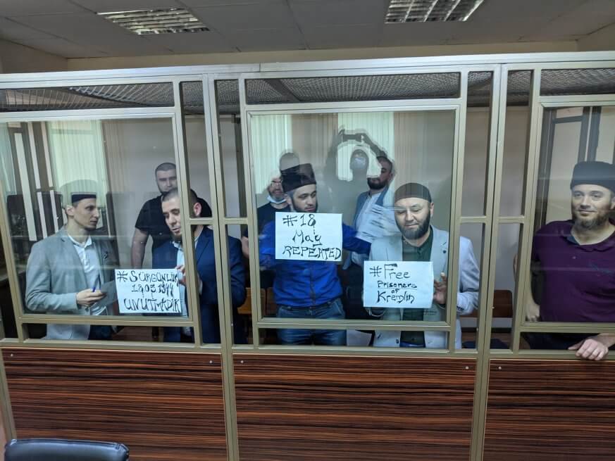 Defendants in the “second Bakhchysarai case” during a court session. Photo: graty.me ~