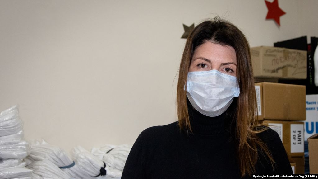 Kateryna Nozhevnikova, head of the charitable fund “Monster Corporation.” Photo: RFE/RL ~