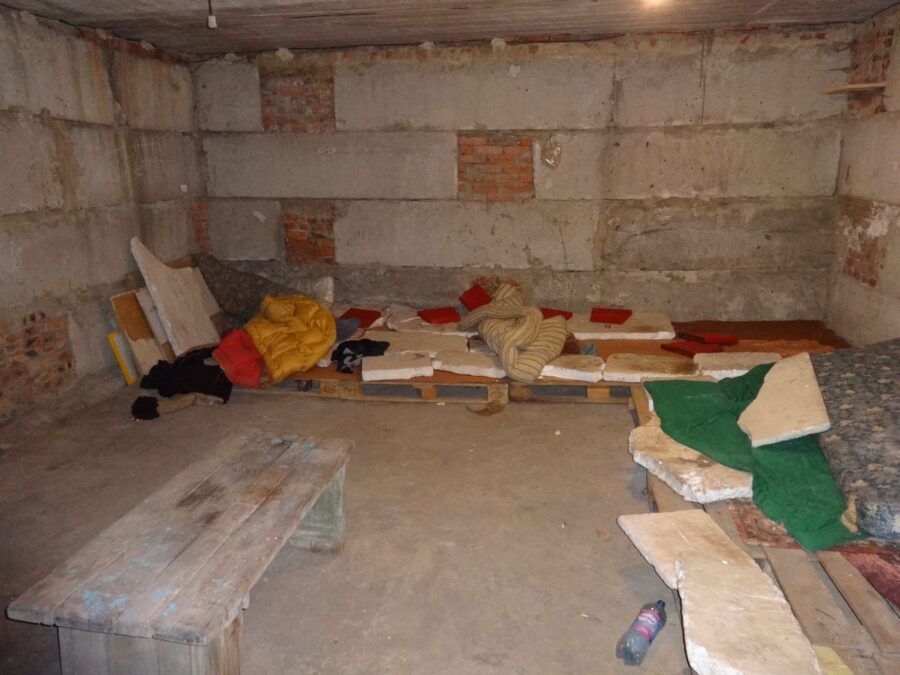 Inside a prisoner cell at Izolyatsia, Donetsk. Photo: Telegram/traktorist_dn ~